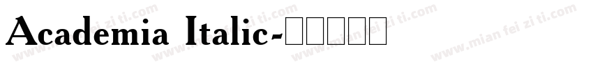 Academia Italic字体转换